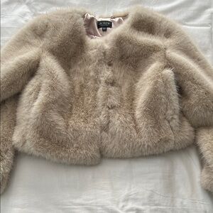 J. Crew Collection Louisa lady jacket in faux fur